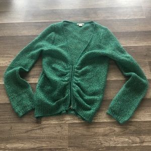 UrbanOutfitters Green/Gold half zip sweater 💚